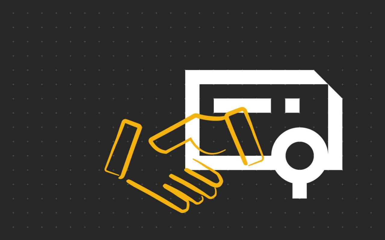 document and shaking hands